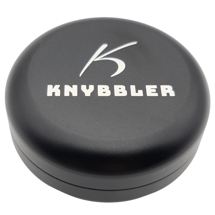 Aufbewahrungsdose / Luftdicht / Wasserdicht / Lichtdicht / Knybbler Cannapuck 1.0 / Metall Dose / ø55x23mm / Pillendose (schwarz) Knybbler