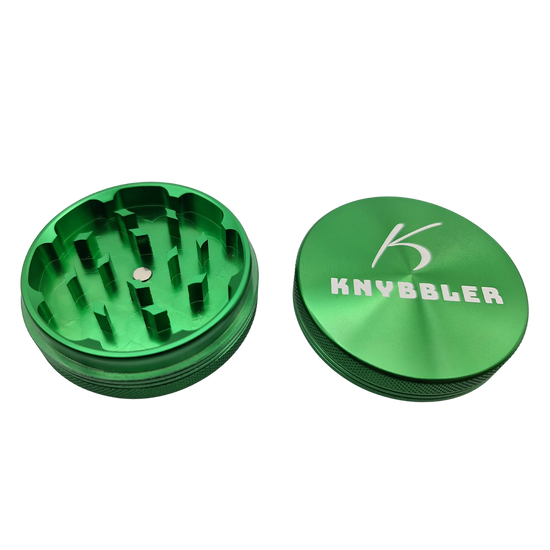 Knybbler's Aluminium Grinder | 2-teilig | Ø 62 mm | ^ 23mm | grün Knybbler