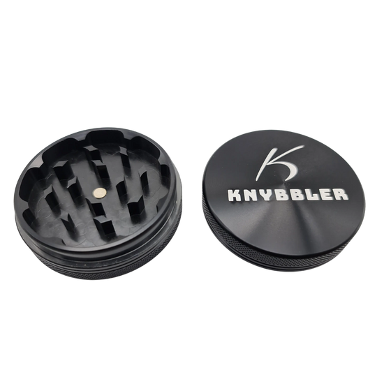Knybbler's Aluminium Grinder | 2-teilig | Ø 62 mm | ^ 23mm | schwarz Knybbler