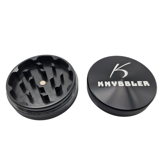 Knybbler's Aluminium Grinder | 2-teilig |  Ø 62 mm | ^ 23mm | schwarz Knybbler