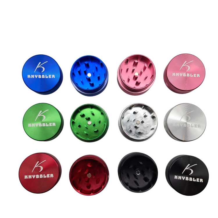 Knybbler's Mini Aluminium Grinder | 2-teilig | Ø 40 mm | ^ 24mm | silber Knybbler