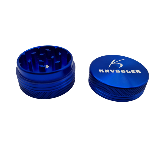 Knybbler's Mini Aluminium Grinder | 2-teilig |  Ø 40 mm | ^ 24mm | blau
