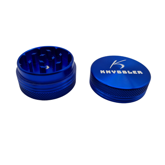 Knybbler's Mini Aluminium Grinder | 2-teilig | Ø 40 mm | ^ 24mm | blau Knybbler