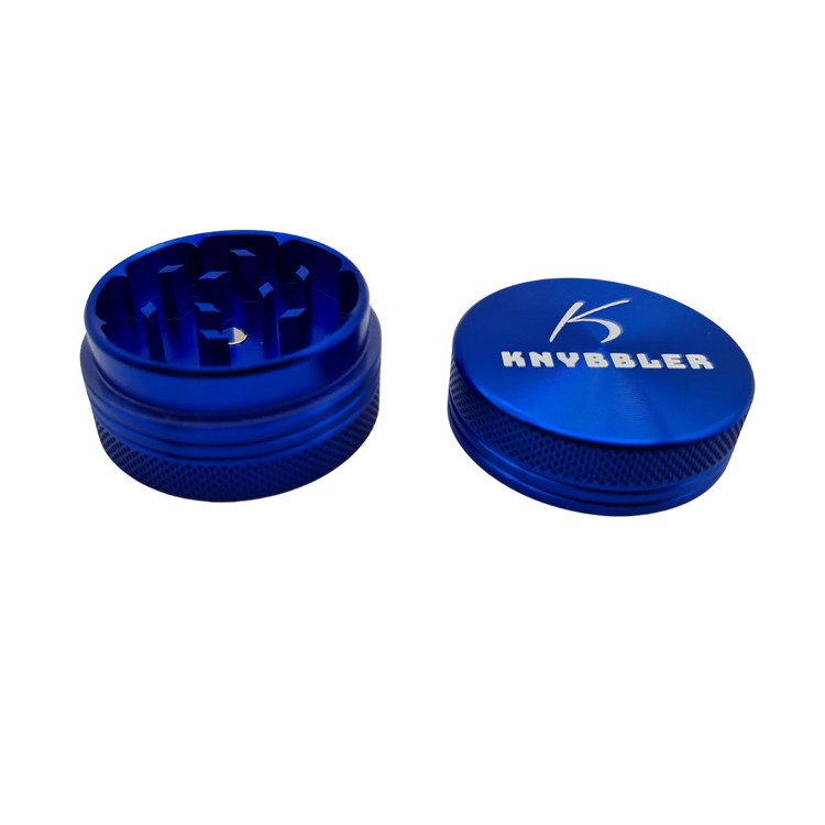 Knybbler's Mini Aluminium Grinder | 2-teilig | Ø 40 mm | ^ 24mm | blau Knybbler