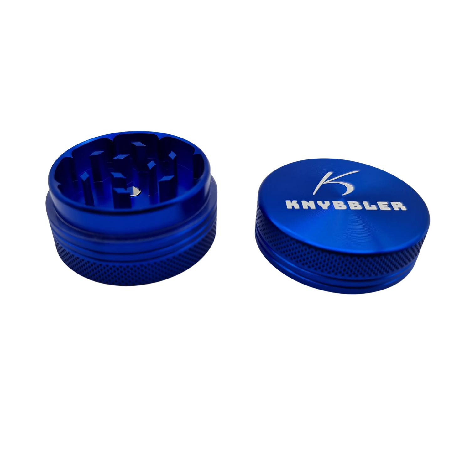 Knybbler's Mini Aluminium Grinder | 2-teilig |  Ø 40 mm | ^ 24mm | blau Knybbler