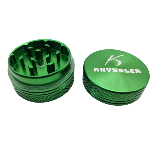 Knybbler's Mini Aluminium Grinder | 2-teilig |  Ø 40 mm | ^ 24mm | grün Knybbler