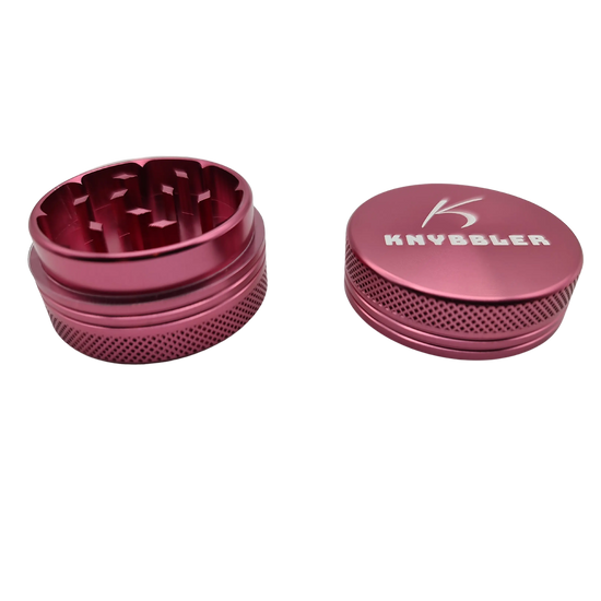 Knybbler's Mini Aluminium Grinder | 2-teilig | Ø 40 mm | ^ 24mm | rosa Knybbler