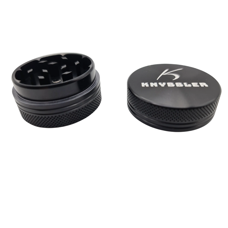 Knybbler's Mini Aluminium Grinder | 2-teilig | Ø 40 mm | ^ 24mm | schwarz Knybbler