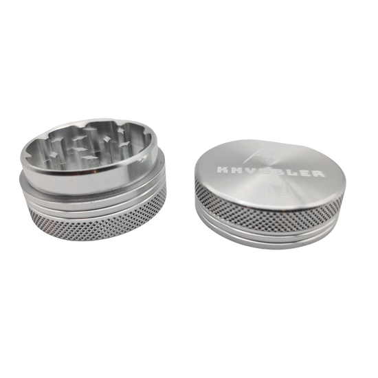 Knybbler's Mini Aluminium Grinder | 2-teilig | Ø 40 mm | ^ 24mm | silber Knybbler