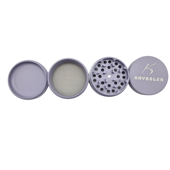Knybbler's Keramik Grinder | 4-teilig | Nano Keramik beschichtete | Ø 63 mm | (lila) Knybbler
