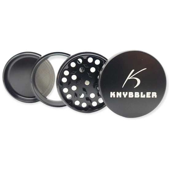 Knybbler's Keramik Grinder | 4-teilig | Nano Keramik beschichtete | Ø 63 mm | (schwarz)