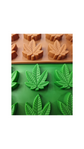 Silikonform Cannabisblatt | Backform für Süßigkeiten, Schokolade, Seife & mehr | BPA-frei lebensmittelecht | DIY Geschenkidee I Knybbler