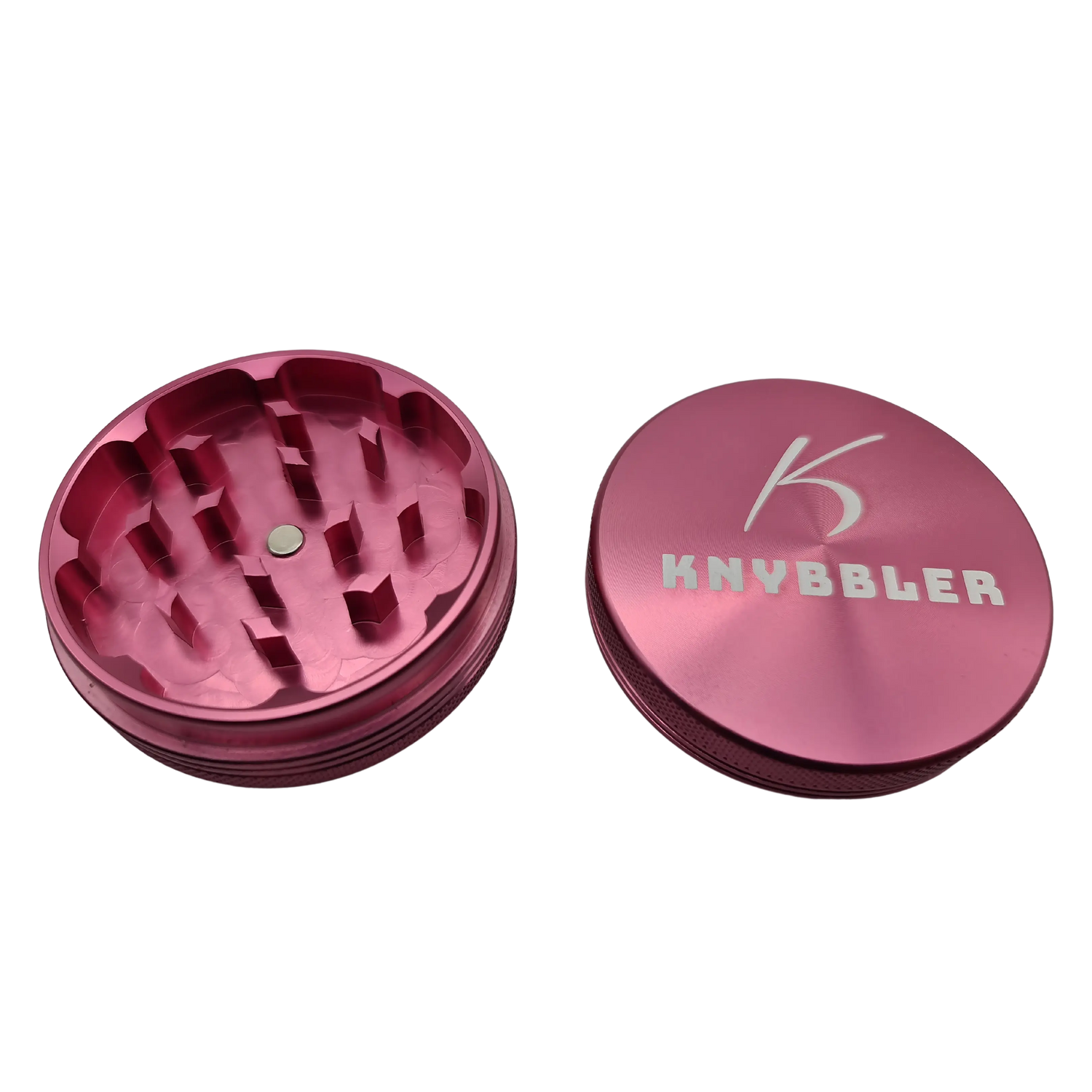 Knybbler's Aluminium Grinder | 2-teilig |  Ø 62 mm | ^ 23mm | rosa Knybbler