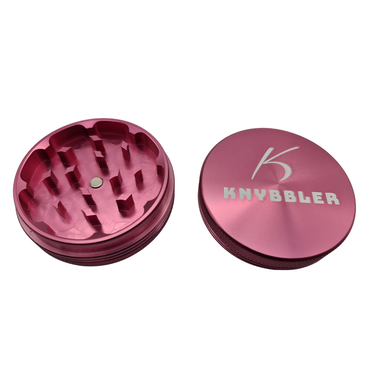 Knybbler's Aluminium Grinder | 2-teilig |  Ø 62 mm | ^ 23mm | rosa Knybbler