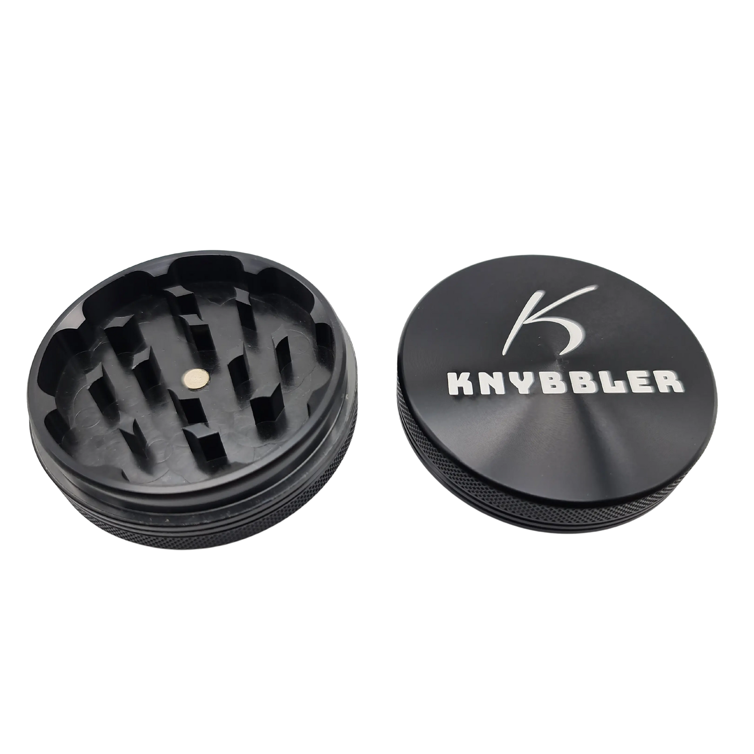 Knybbler's Aluminium Grinder | 2-teilig |  Ø 62 mm | ^ 23mm | schwarz Knybbler