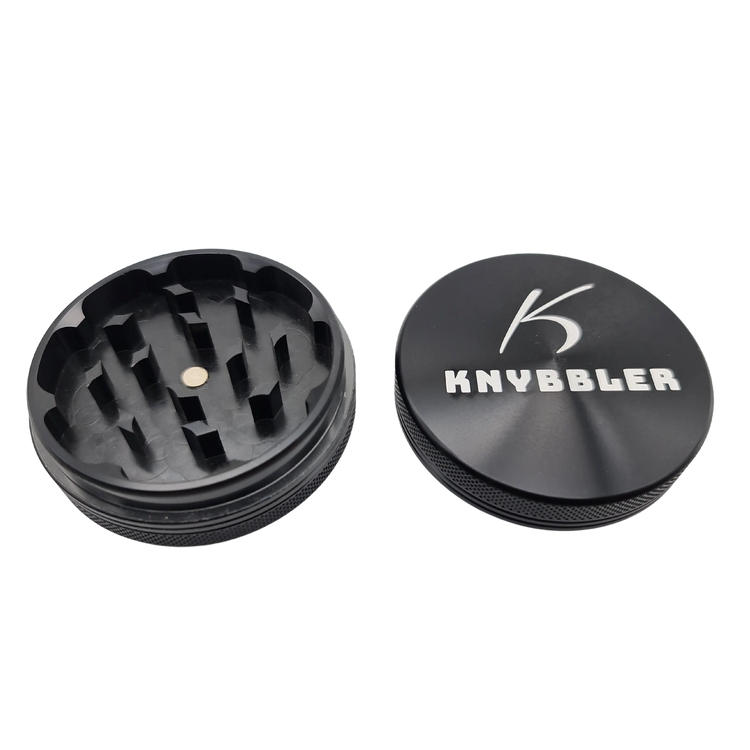 Knybbler's Aluminium Grinder | 2-teilig |  Ø 62 mm | ^ 23mm | schwarz Knybbler