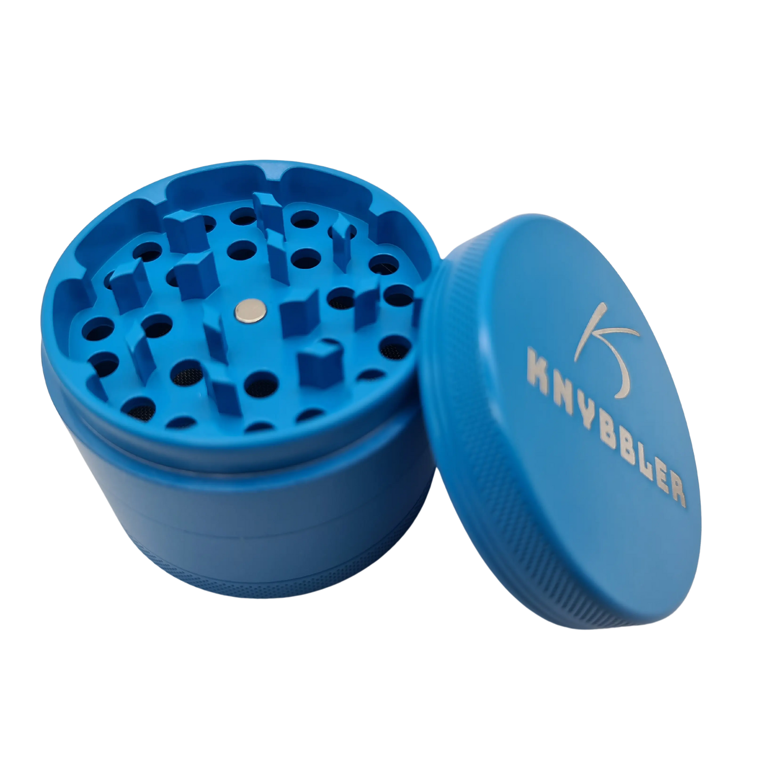 Knybbler's Keramik Grinder | 4-teilig | Nano Keramik beschichtete | Ø 63 mm | (blau) Knybbler