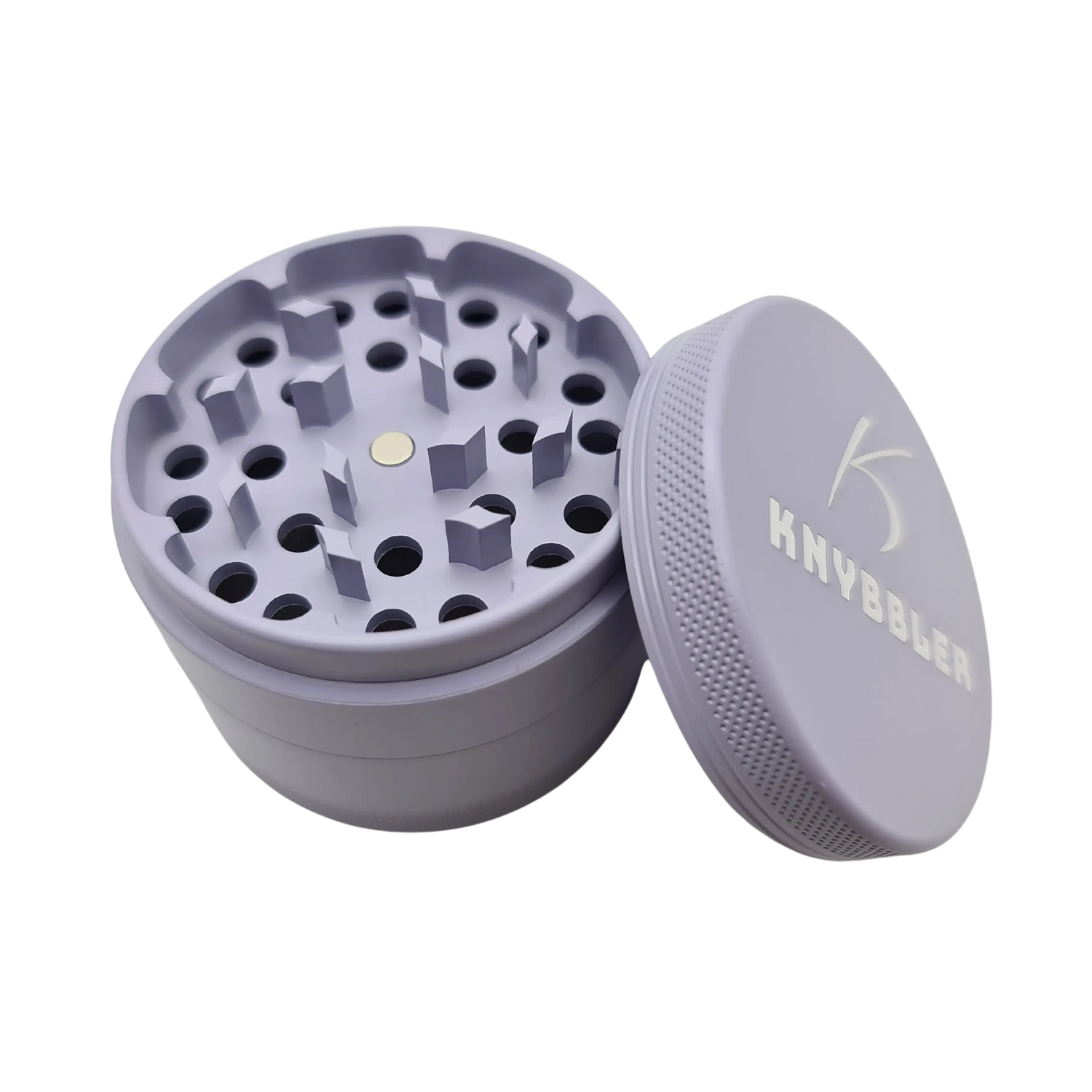 Knybbler's Keramik Grinder | 4-teilig | Nano Keramik beschichtete | Ø 63 mm | (lila) Knybbler