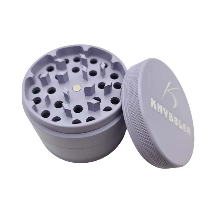 Knybbler's Keramik Grinder | 4-teilig | Nano Keramik beschichtete | Ø 63 mm | (lila) Knybbler