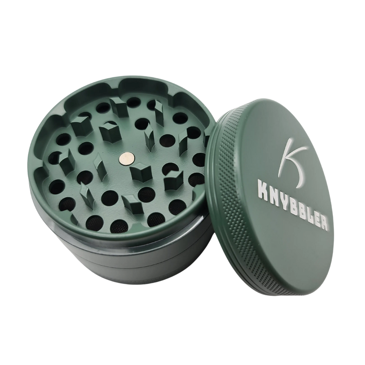 Knybbler's Keramik Grinder | 4-teilig | Nano Keramik beschichtete | Ø 63 mm | (waldgrün) Knybbler