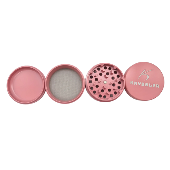 Knybbler's Keramik Grinder | 4-teilig | Nano Keramik beschichtete | Ø 63 mm | (rosa) Knybbler