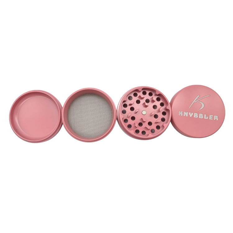 Knybbler's Keramik Grinder | 4-teilig | Nano Keramik beschichtete | Ø 63 mm | (rosa) Knybbler