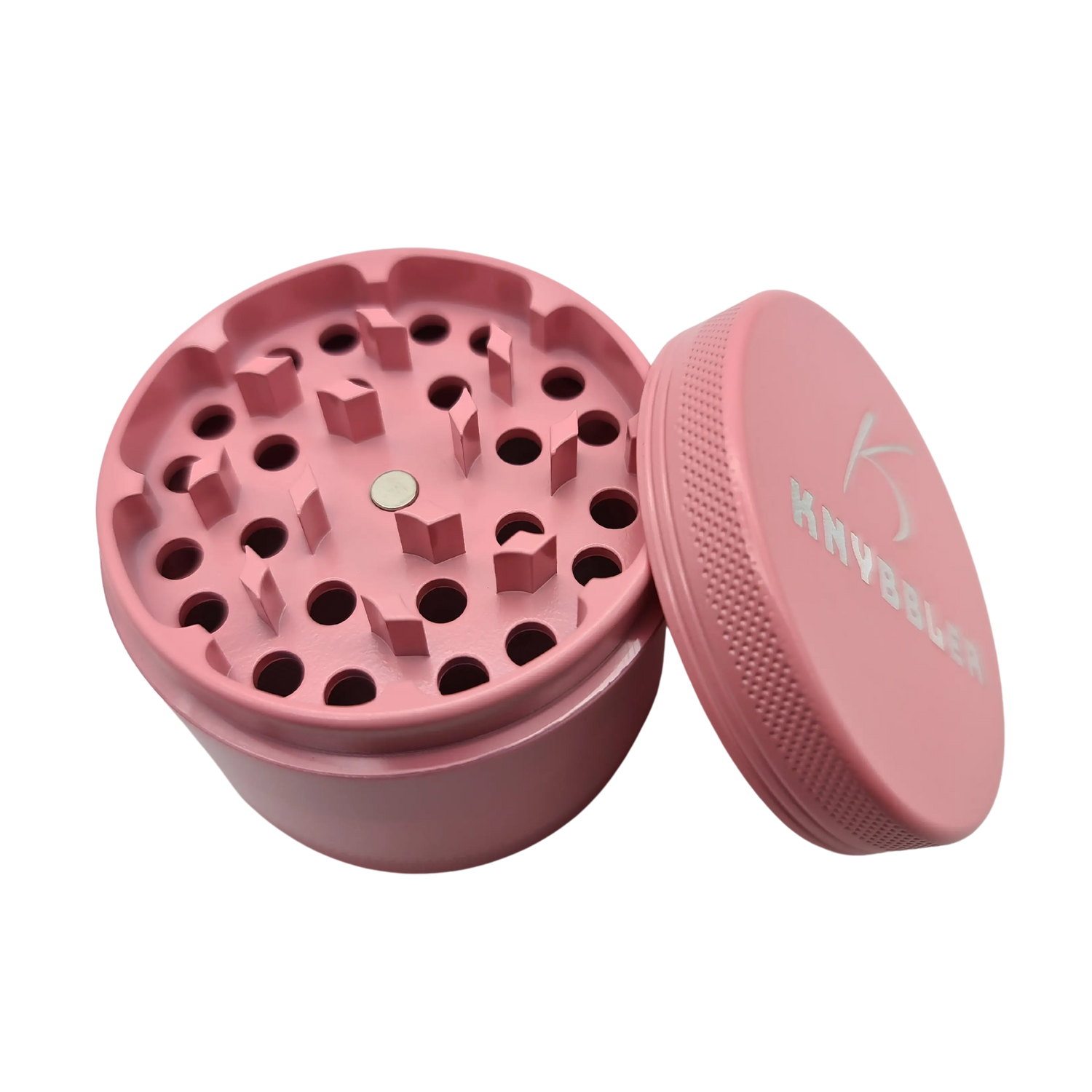 Knybbler's Keramik Grinder | 4-teilig | Nano Keramik beschichtete | Ø 63 mm | (rosa) Knybbler