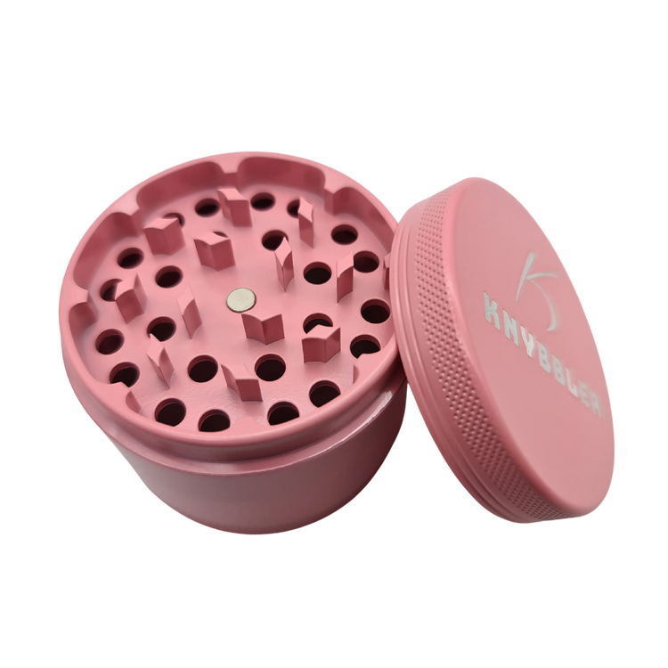 Knybbler's Keramik Grinder | 4-teilig | Nano Keramik beschichtete | Ø 63 mm | (rosa) Knybbler