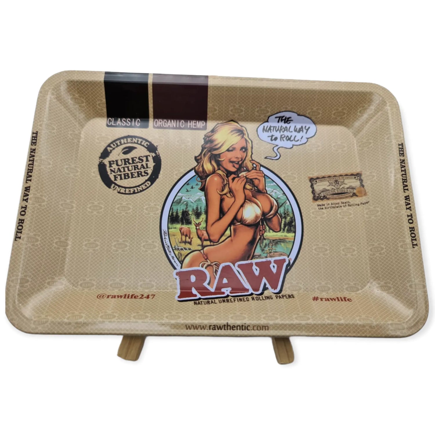 Knybbler's Rolling Tray RAW Girl aus Metall Knybbler