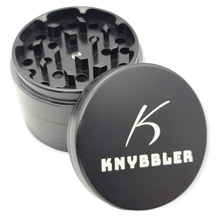 Knybbler's Keramik Grinder | 4-teilig | Nano Keramik beschichtete | Ø 63 mm | (schwarz) Knybbler